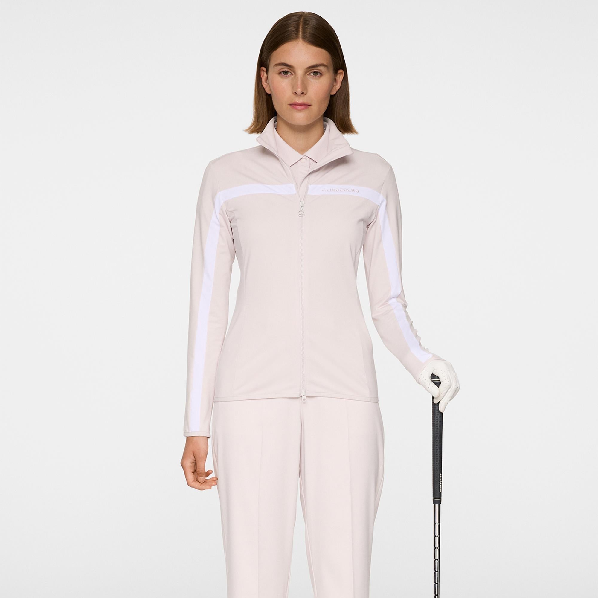 J Lindeberg Seasonal Janice Ladies Golf Mid Layer Grey Lilac